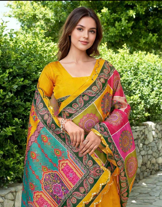 Chanderi Silk Saree Satrani Silk Saree