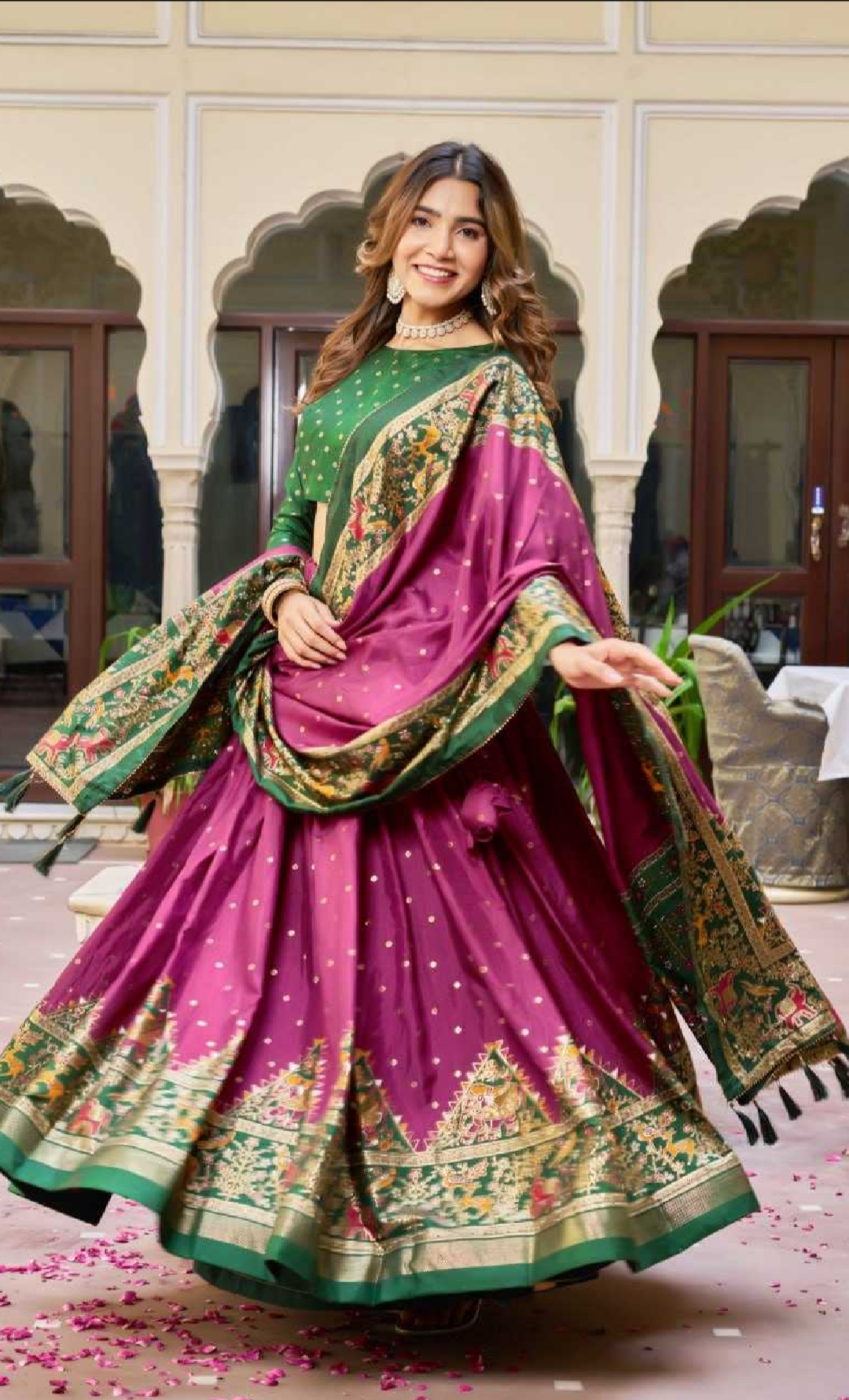 Dola Silk Latkan Traditional Lehenga