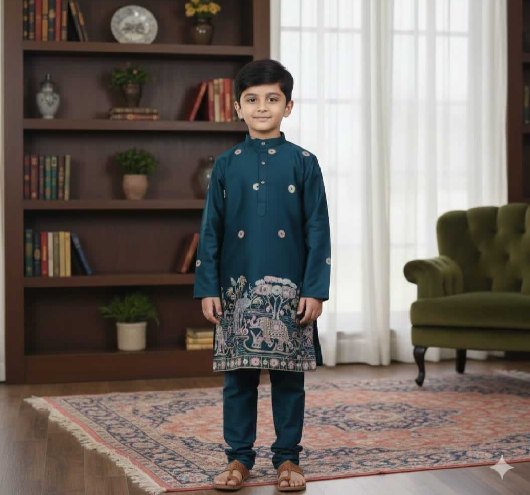 Malay Kurta Satin Silk Kids Wear Boys Kurta