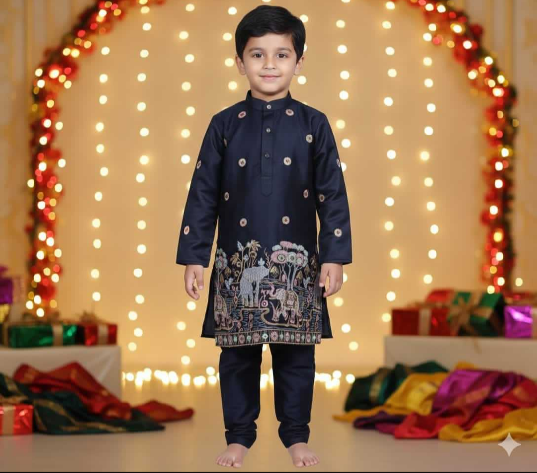 Malay Kurta Satin Silk Kids Wear Boys Kurta