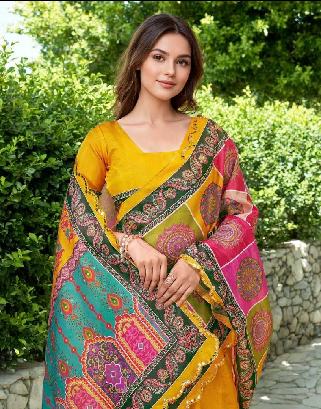 Chanderi Silk Saree Satrani Silk Saree