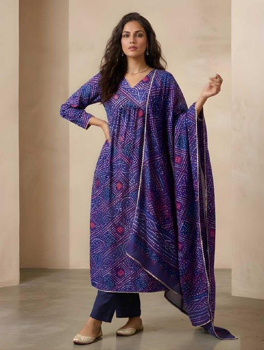 Delta Silk Printed Kurti