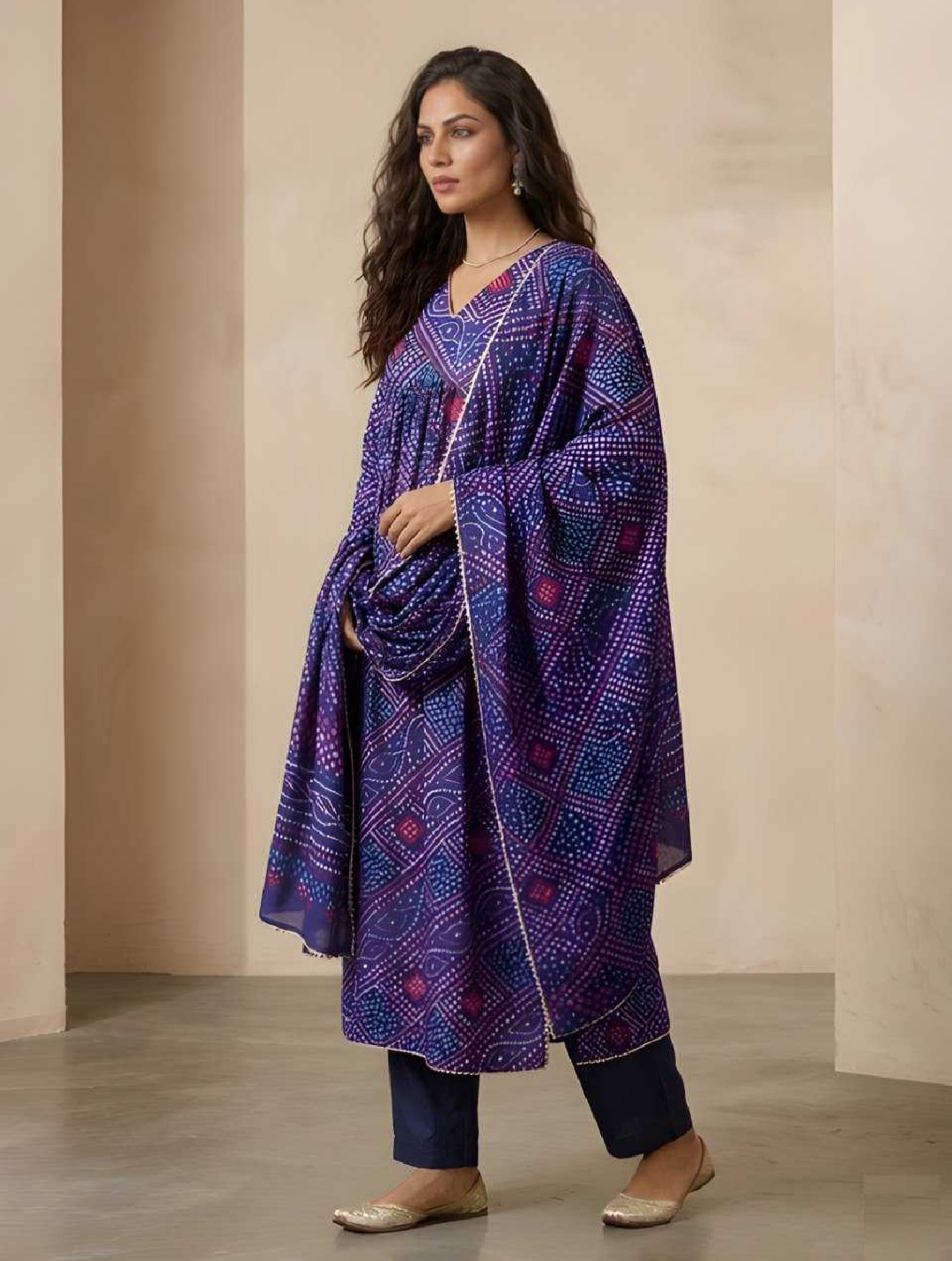 Delta Silk Printed Kurti