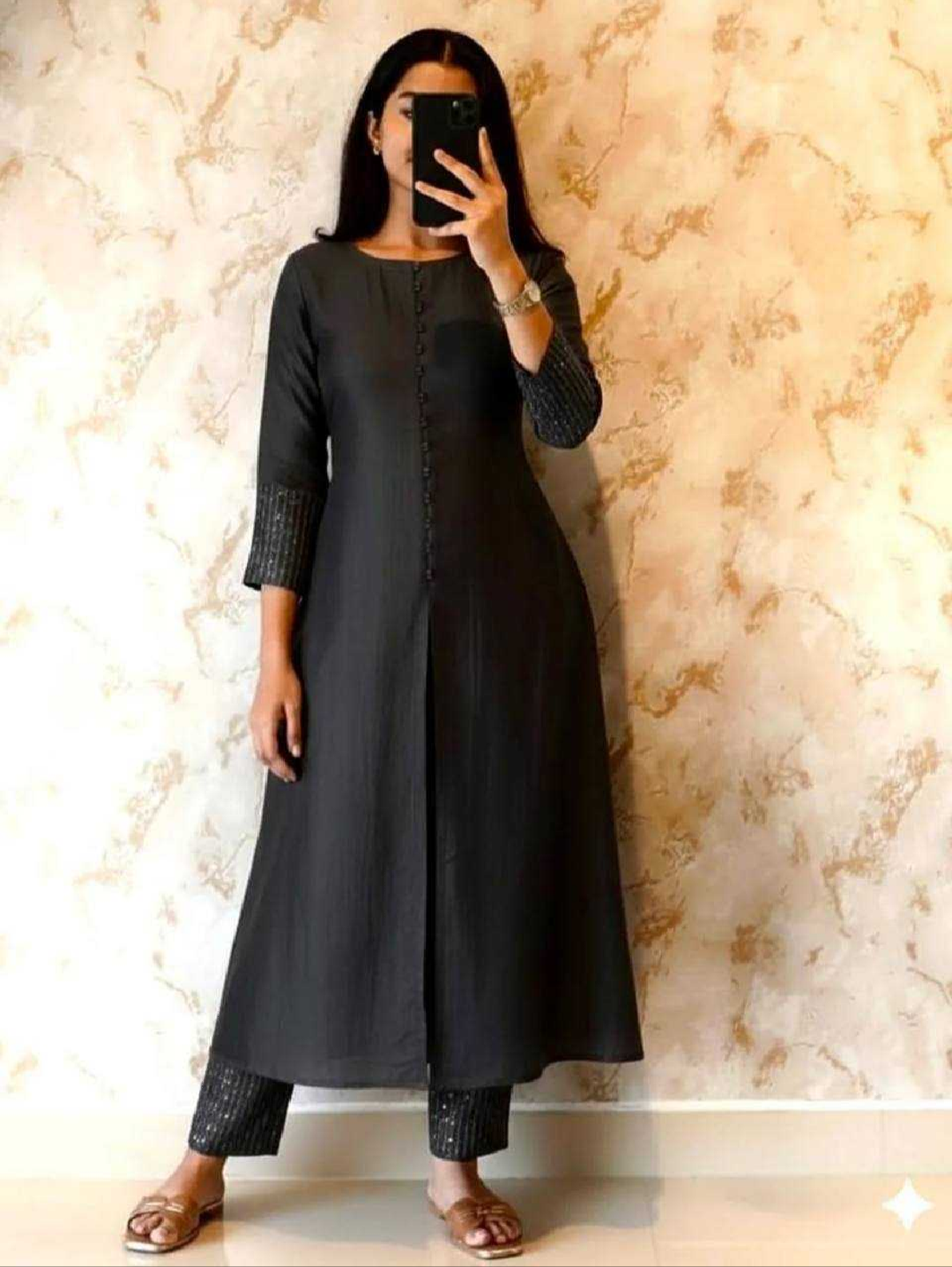 Vichitra Silk Creap Kurti Festive Kurti Designer Kurti