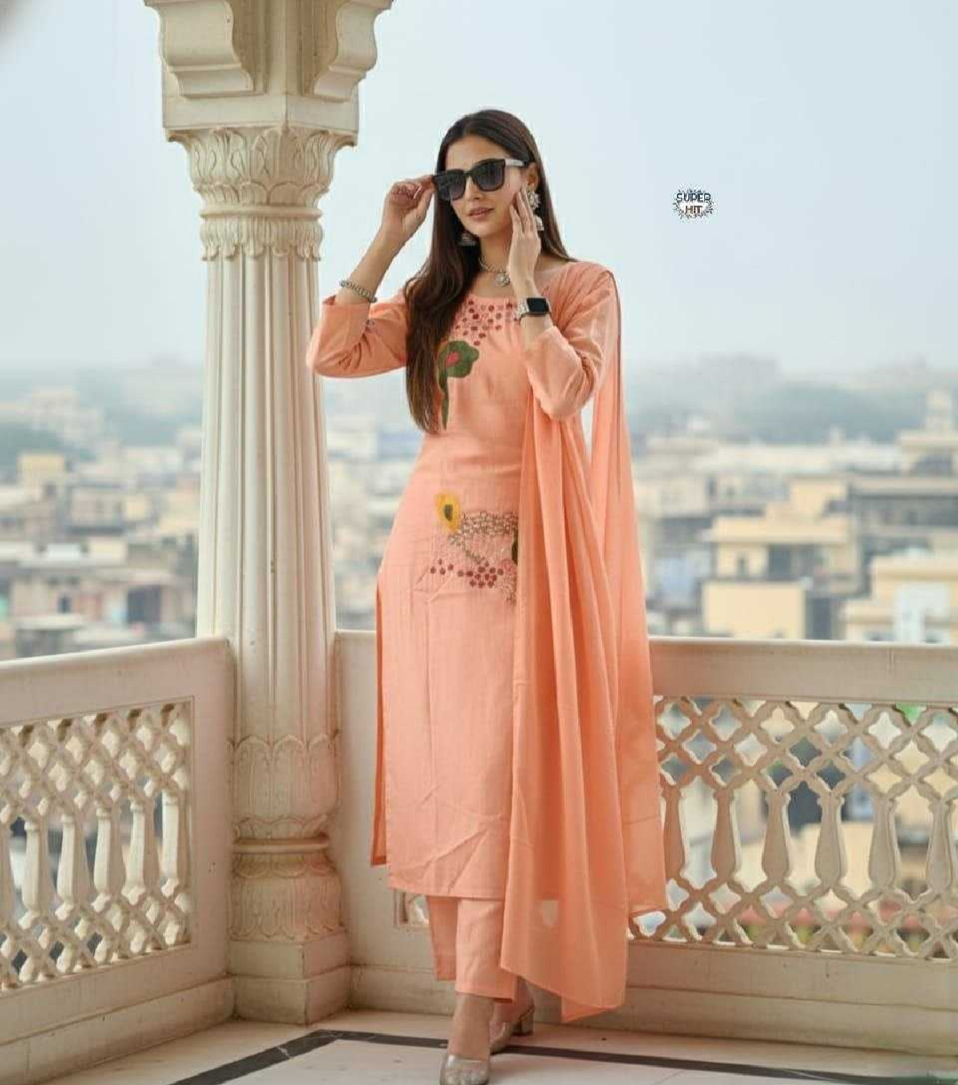 Cotton Festive Kurti Embroidered
