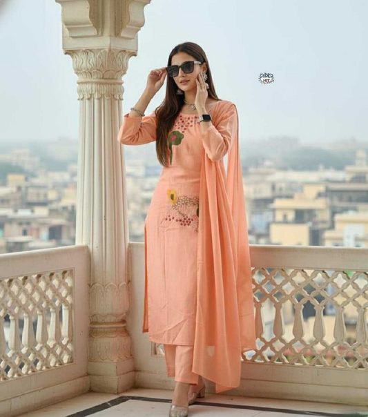 Cotton Festive Kurti Embroidered