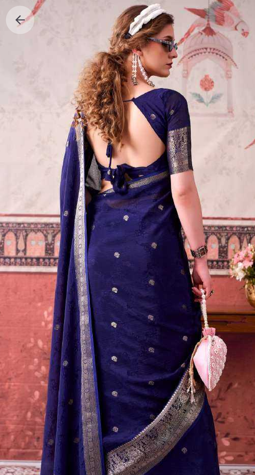 Chinon Designer Saree Printed