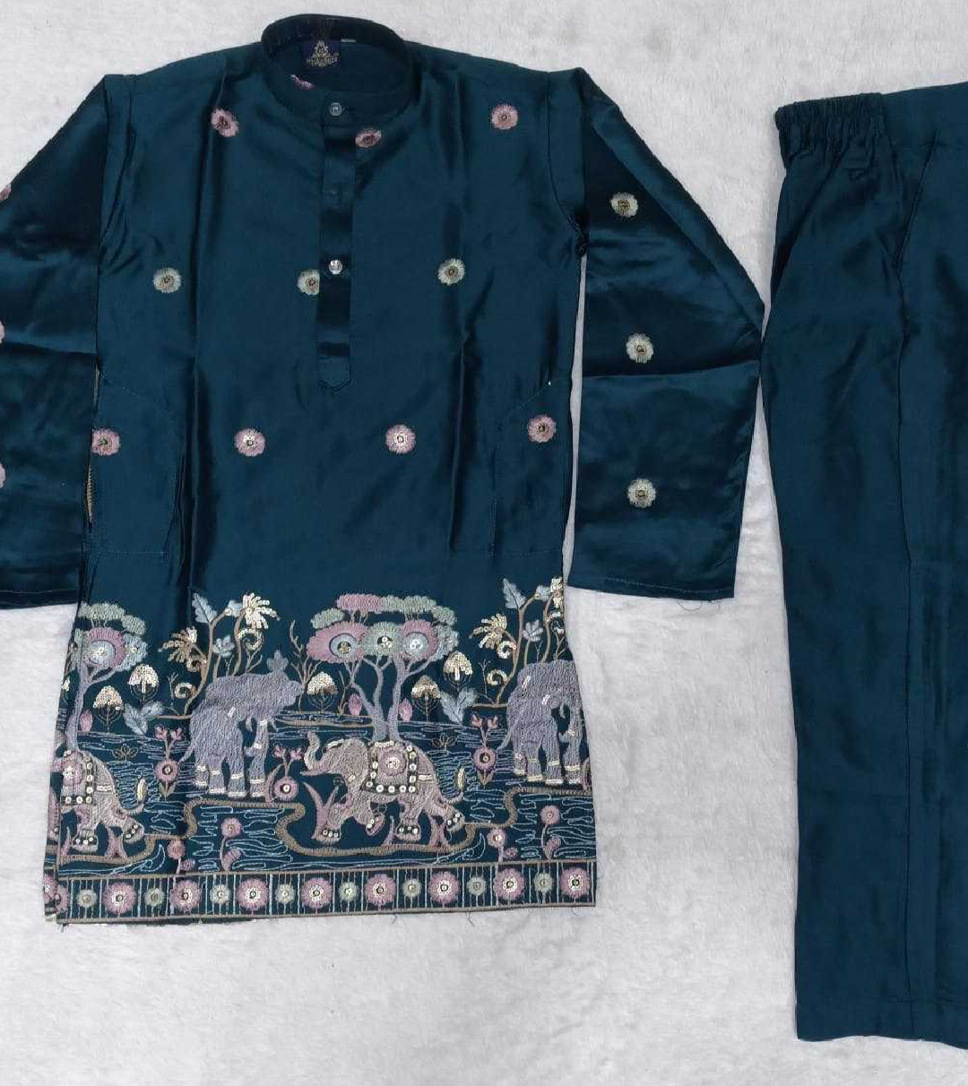 Malay Kurta Satin Silk Kids Wear Boys Kurta