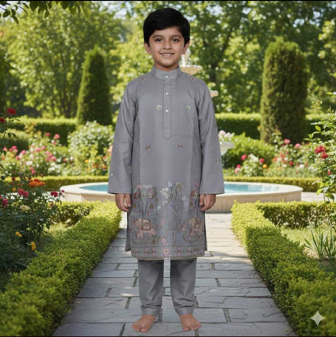 Malay Kurta Satin Silk Kids Wear Boys Kurta